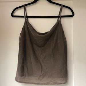 Crushed velvet tank